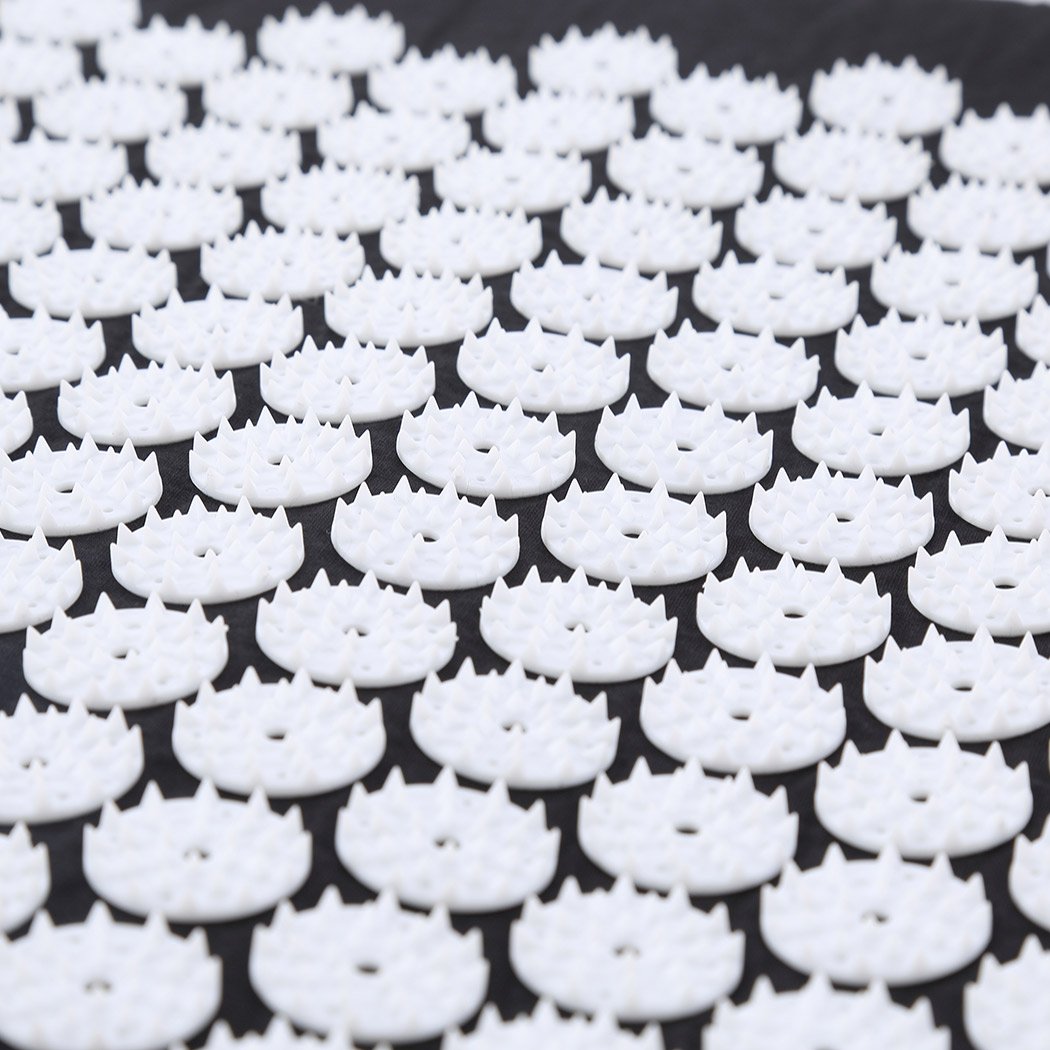 Acupressure Mat Yoga Massage Shakti Sit Lying Pain Stress Relax Black